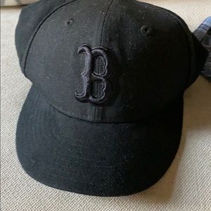 All black boston hat